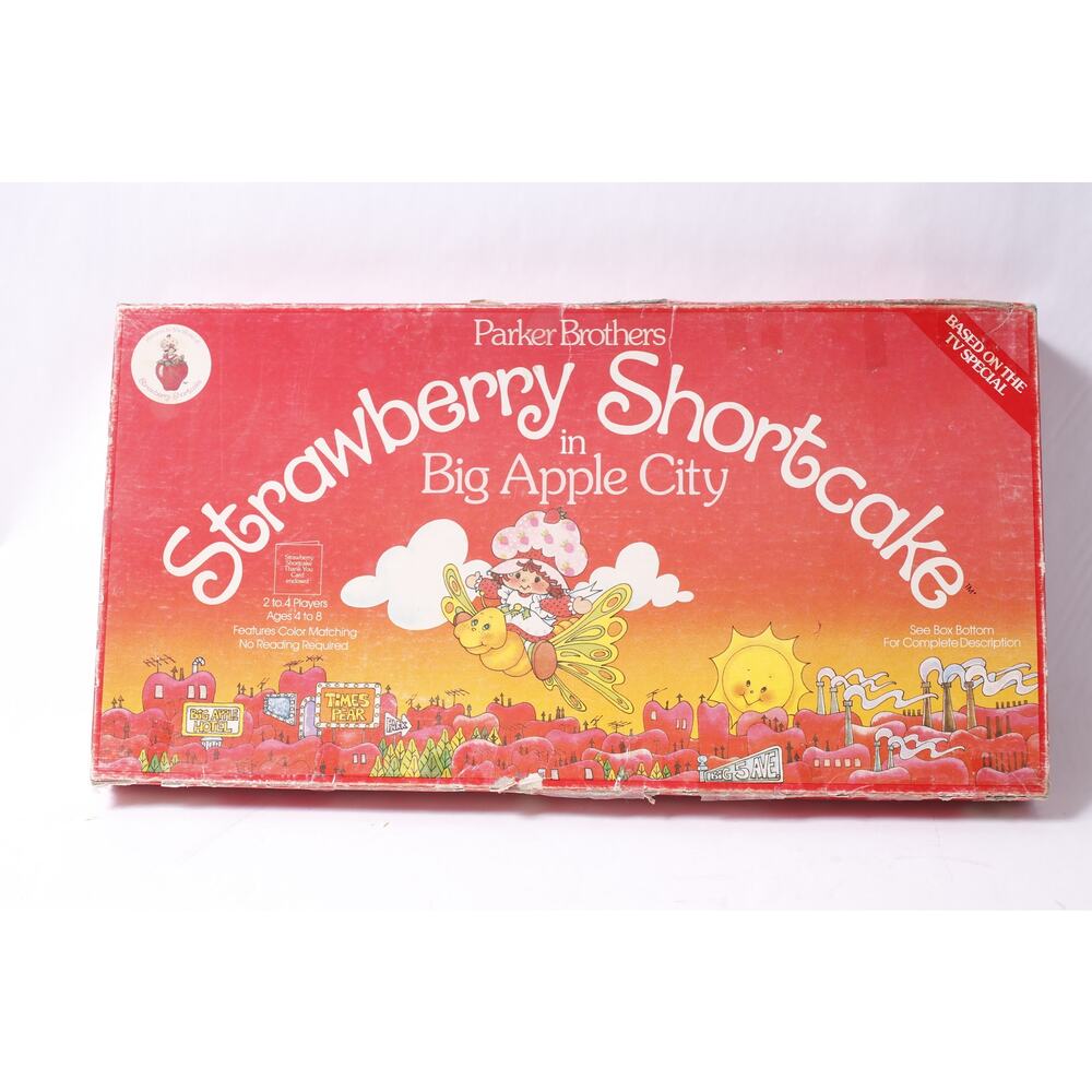 1981 Strawberry Shortcake in Big Apple City Board Game FLAWED ~ 260317-WH 1182